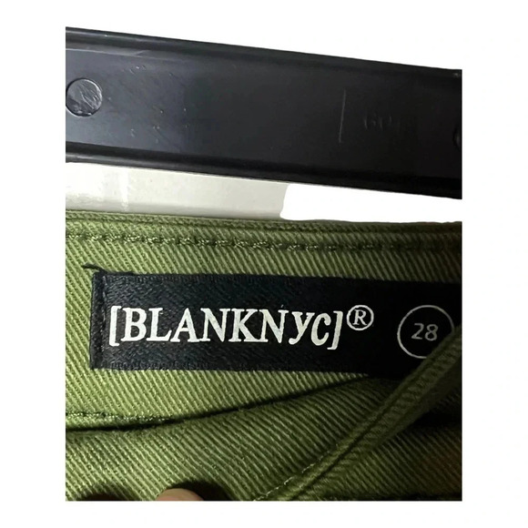 BLANK NYC “THE DELANCEY” DENIM WIDE LEG DENIM PANTS GOING GREEN IN COLOR SIZE 28 - Picture 14 of 14